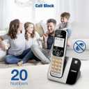 VTech Cordless Phone System for Home with Call Block, Large Display & Buttons, Backlit Screen, Full-Duplex Speakerphone, Caller ID/Call Waiting, DECT 6.0, Easy to Use, Table & Wall Mountable | CS5319