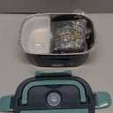 Moss & Stone Electric Lunch Box Food Heater for Adults Green & Gray Food Warmer Lunch Box, 12/24/110v Lunch Box Warmer Portable For Work/Car/Truck, Fork & Spoon & 1.5L Removable S.S Container