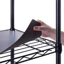 Poofzy Shelf Liners for Wire Shelving, 16 x 36 Non-Adhesive Wire Shelf Liner Plastic for Pantry, Kitchen Cabinets (5PK, Black)