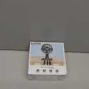 Mini Portable Stroller Fan for Travel,360 Rotation,4-Speed LED Night Light Clip on Fans Operated by Rechargeable Battery, Cordless Fan with Tripod Car Seat Baby Pram (White)