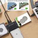 Hard Drive Reader, USB 3.0 to IDE and SATA Adapter External Hard DriveConverter for Universal 2.5/3.5 HDD/SSD Hard Drive Disk Includes 12V Power Adapter, Support 6TB - Black