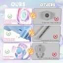 Bubble Wands for Kids Age 4-8: Windmill Light Up Automatic Bubble Machine Rechargeable with 2 Bubble Solution Outdoor Party Birthday Toys for Toddlers, Gift for 3 4 5 6 7 8 Year Old Girls Blue