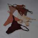 DEANGELMON Seamless G-string Thongs for Women - No Show Thong Underwear Low Rise Stretch Panties Workout Pack(XL)