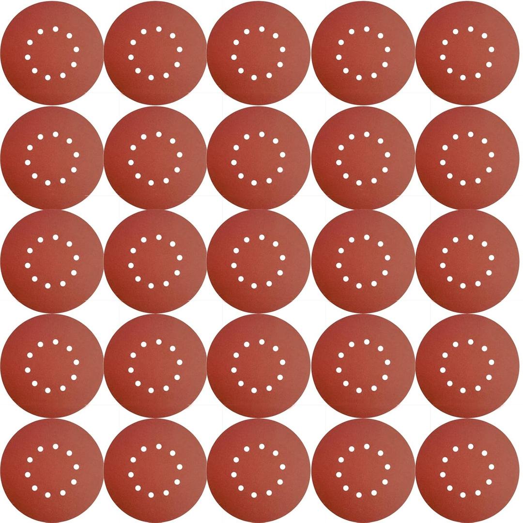 50 Pack 9-Inch 10 Hole 240 Grit Hook-and-Loop Drywall Sandpaper - Aluminum Oxide Sanding Disc for 9" Drywall Sander Wood Furniture Finishing