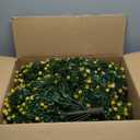 Yunlly 4 Pcs Artificial Boxwood Topiary Ball Tree 27 Inch Outdoor Boxwood Balls with Flower Faux Bush, UV Resistance Fake Shrub Plant with Spike for Garden Porch Patio Decor (Yellow)