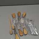 Charcuterie Board Accessories Wooden Cheese Spreader Knive Set, Wood Handle Butter knives For Cheese Kit, Mini Cheese Knife Slicer With Tongs, Spoons, Forks,Honey Dipper (23 Pack)