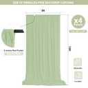 HAEFOO Sage Green Backdrop Curtain - 20x10FT Back Drop Curtains for Parties Wrinkle-Free Soft Polyester Backdrop Wedding Decorations Photoground Backdrop Stain-Resistant for Back Drop Stand, 4 Panels