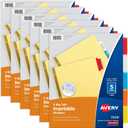 Avery Binder Dividers - 5-Tab Insertable Multicolor Big Tabs for Binders, 6 Sets of Dividers (11109)