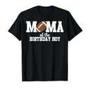 Mama of The Birthday Boy Football Lover First Birthday Party T-Shirt, Size S