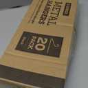 Zober Pants Hangers Non Slip - 20 Pack Open Ended Pants and Jean Hangers for Closet - Space Saving Clothes Hanger - Strong, Durable, Metal Pant Hangers (Black) (Chrome)