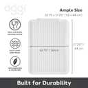Oggi Dish Drain Board and Drying Rack Tray for Kitchen Counter, Plastic Drainboard with Raised Ridges, 12.75 x 17.25 inches - White