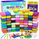 Air Dry Clay 66 Colors, Modeling Clay for Kids, DIY Model Magic Clay, Molding Clay Kit with Sculpting Tools, Non-Sticky Soft and Super Light, Arts and Crafts Gift for Boys Girls Kids