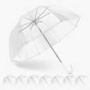Clear Bubble Umbrella Wedding, High-Visibility Transparent Rain Umbrellas Bulk, Windproof Large Clear Umbrella, Firm and Durable, Dome Umbrellas for Wedding Bride Groom Photography Golf Outdoor