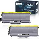 TN360 Compatible Toner Cartridge Replacement for Brother TN-360 TN330 for Brother HL-2170W HL-2140 MFC-7840W MFC-7340 MFC-7345N DCP-7040 DCP-7030 DCP-7045N (Black, High Yield, 2-Pack)