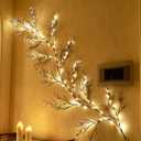 Hairui Lighted Brown Garland 6FT 120 LED Fairy Lights Plug in, Twig Vine with Lights for Christmas Fireplace Mantle Table Decoration Indoor Outdoor