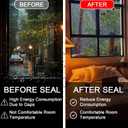 5 x Transparent Window Weather Sealing Tape 2 Inch x 16.5 FT Weather Stripping Residue-Free Clear Window Insulation Caulk for Shower Glass Gaps and Clear Tape Doors Windows Windproof