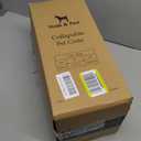 Noah & Paw Collapsible Dog Crate 42 Inch, XXL Dog Crate for XXL, XL, Large Breeds, Travel Kennel for Car, Includes Pet Mat for Pet Cage, 2 Storage Pockets, Handbag, 10mm Locking Zippers 42 * 31 * 31 (Black)