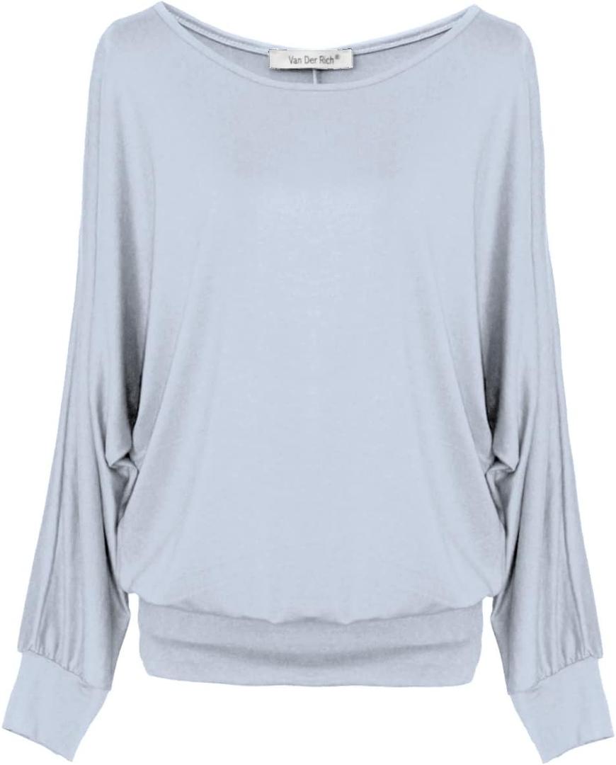 Batwing Tops for Women  Oversized Casual T-Shirt with Banded Waist (XL)