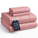 Casa Platino Bedding King Sheet Set – 4 Piece Set, Pre-Washed Ultra Soft Sheets, Deep Pocket Sheets, Cooling Bed Sheets, Brushed Microfiber, Cozy & Smooth Finish, 15" Fit for King Bed - Rose Dawn