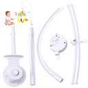 Mobile Holder for Crib, Mobile Holder for Crib with 360 Rotating Music Box, Detachable Clip On Arm for Infant Bed