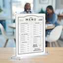 12 Pack Acrylic Sign Holder 8.5 x 11, Double-Sided Clear Sign Holder Plastic Stands for Display, T Shape Acrylic Table Sign Stands for Office Store Restaurants Wedding Party Decoration