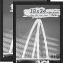 18x24 Black Frame 2 Pack, Engineered Wood for 24 x 18 in Poster | Horizontal or Vertical Wall Mounting, Sturdy Poster Frames 18 by 24 for Gallery, Office, and Home Decor
