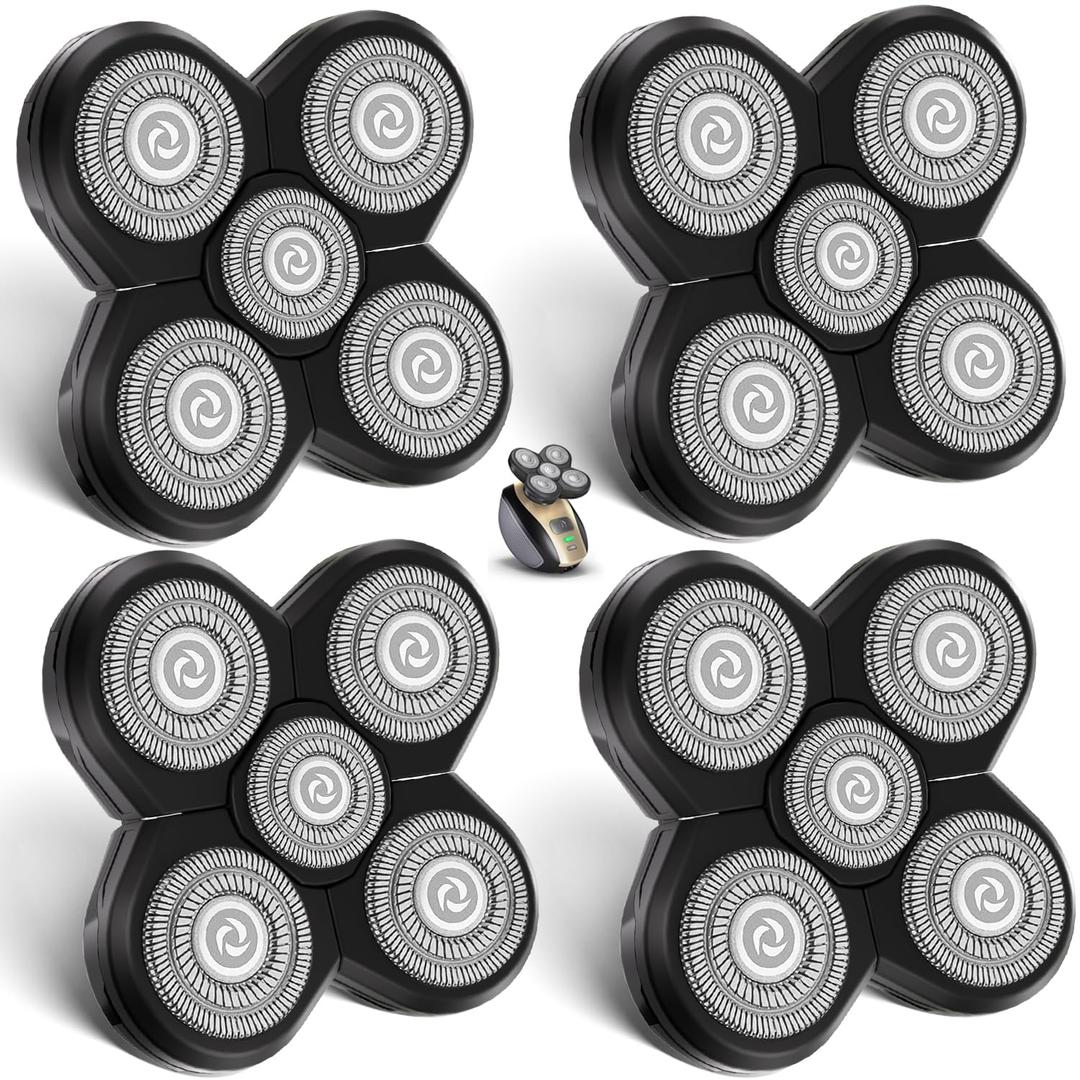 Head Shaver Replacement Heads Shaver Replacement Blades Refills Compatible with Freebird Shaver (4)