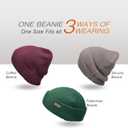 OUTDOOR SHAPING Merino Wool Short Fisherman Beanies for Men Women, Knit Cuff Trawler Beanie Cap, Winter Warm Daily Hat (One Size, Burgundy)