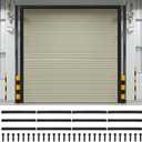 3" Garage Brush Seal Kit for Roll-up Doors 14 x 14ft Heavy Duty Nylon Brush with Aluminum Track Weatherproof Commercial Door Bottom Seal for Warehouse, Energy Saving, Pest Proof, Black