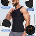 MISS MOLY Compression Shirts for Men Tummy Control Undershirt Gynomastica Slimming Vest Waist Trainer Tank Top Shapewear (4X-Large, Black)
