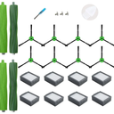 LOVECO Replacement Parts Compatible for iRobot Roomba E I & J Series Robotics, E5 E6 i8 i7 i6 i5 i4 i3 i1 j9 j8 j7 j6 j5 and Plus Version, 2 Rubber Brush, 8 Filter, 8 Brush