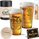 Funny 60th Birthday Gifts for Men 60 Year Old Birthday Gifts for Vintage 1965 Beer Drinking Glass Happy Anniversary 60th Birthday Party Supplies Decorations Gifts