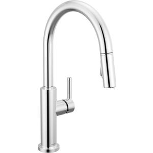 Delta 19867LF Nicoli 1.8 GPM Single Hole Pull Down Kitchen Faucet - Includes Escutcheon - Chrome