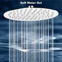Midanya Round Rain Shower Head,High Pressure,Polish Chrome 16 Inch