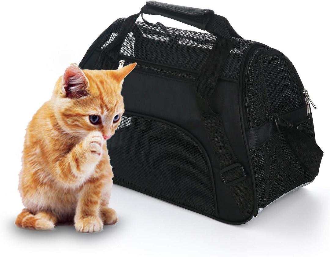 Pet Carrier Soft-Sided Carriers for Cat Carriers Dog Carrier for Small Medium Cats Dogs Puppies Pet Carrier Airline Approved Cat Dog Pet Travel Carrier (Medium,Black)
