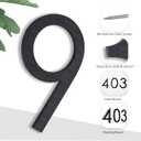 8 Inch Modern House Numbers - Black Metal Large Address Numbers, Floating Flush Mount Aluminum
