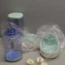 Automatic Dog Cat Feeder and Water Dispenser Gravity Food Feeder and Waterer Set with Pet Food Bowl for Small Medium Dog Puppy Kitten, Large Capacity 1 Gallon x 2