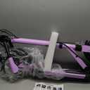 Scooter for Adults Foldable Manual, Heavy Duty Kick Scooter Teens, 8-Inch Big Wheels, Three-Brake & 4 Adjustable Height Levels, 300 Lbs Max Load, Perfect for School, Campus and Park Rides (Purple)