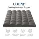 COONP Twin Mattress Topper, Extra Thick Pillowtop, Cooling Plush Mattress Pad Cover Bed Topper Protector with 8-21 Inch Deep Pocket (Grey, Twin)