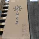 ZINUS Jennifer 55 Inch White Frame Desk, Computer Workstation, Office Desk, Easy Assembly, White (Brown)