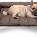 Veehoo Cooling Elevated Dog Bed Add Removable Waterproof Bolster Cushion Mat, Raised Pet Cot with Breathable Teslin Mesh, No-Slip Feet, Dog Sofa Bed for Indoor Outdoor, Medium, Brown CWC2331B (32.0"L x 25.0"W x 7.0"Th)