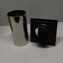 Gisafai 4" Dryer Vent Cover Outside with Stainless Steel Guard Wall Dryer Exhaust Cap and Removable Extended Pipe Vent Shroud Hood Cushioned Non Return Flap with Sealing Gasket Grille(Black)