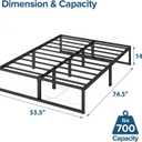 Zinus Lorelei 14 Inch Platforma Bed Frame/Mattress Foundation/No Box Spring Needed/Steel Slat Support, Full, Black (OLB-SMPB-14F)