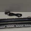 ASPL 29.5" 54 LED Strobe Light Bar Double Side Flashing High Intensity Emergency Warning Flash Strobe Light with Magnetic Base for Safety Construction Vehicles Tow Trucks Pickup (Amber/White)