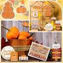 FairySandy 14 Pcs Thanksgiving Tiered Tray Decor Fall Thanksgiving Pumpkin Wooden Decorations Set Rustic Farmhouse Truck Spice Blocks Autumn Wooden Sign for Winter Halloween