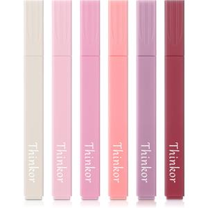 2 x thinkor Bible Highlighters with Soft Chisel Tip, 6 Pack Assorted Colors Pens No Bleed, Quick Dry, Cute Aesthetic Markers, Bible Study Journaling Supplies and Accessories (Pink)