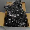 Jenaai Black 74 Pcs Christmas Ball Ornaments Set Plastic Shatterproof Christmas Tree Decorations with Hanging Snowflakes Ribbons Artificial Poinsettia Flowers Tree Topper for Xmas Decor