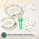 Greencian 96 Pcs Champagne Happy Engagement Party Decorations Serves 24