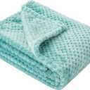 Fuzzy Blanket or Fluffy Blanket for Baby, Soft Warm Cozy Coral Fleece Toddler, Infant or Newborn Receiving Blanket for Crib, Stroller, Travel, Decorative (28Wx40L, XS-Blue Bell)