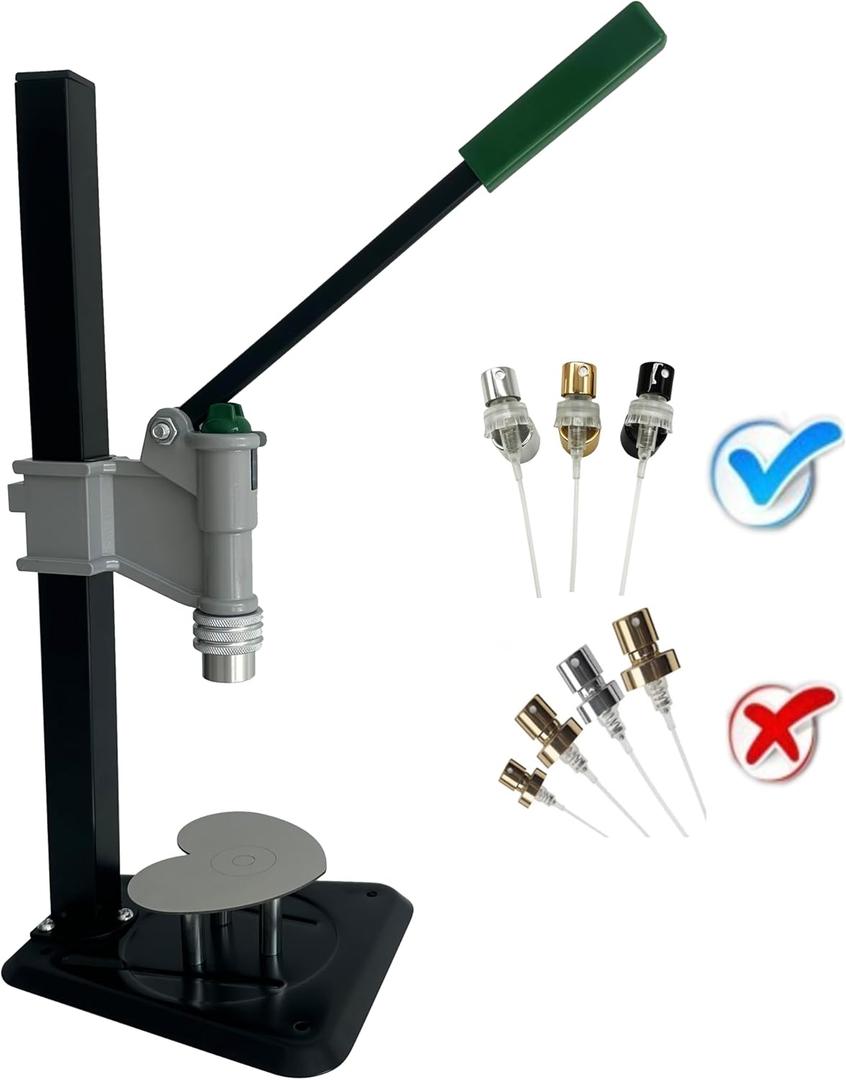 Manual Bench Perfume Bottle Capper Tool Machine, Detachable Sprayer Collar Press Capping Machine, Sealer Tool (13mm-15mm)